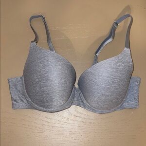 Aerie Gray T-Shirt Bra with Molded Cups and Underwire, Demi